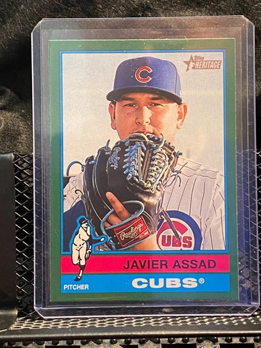 Javier Assad 2025 Topps Heritage Green Border #123 Cubs