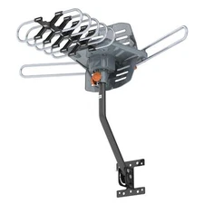 990 Mile Outdoor Amplified TV Antenna HDTV 1080P 4K 36dB Motorized Rotation 360°