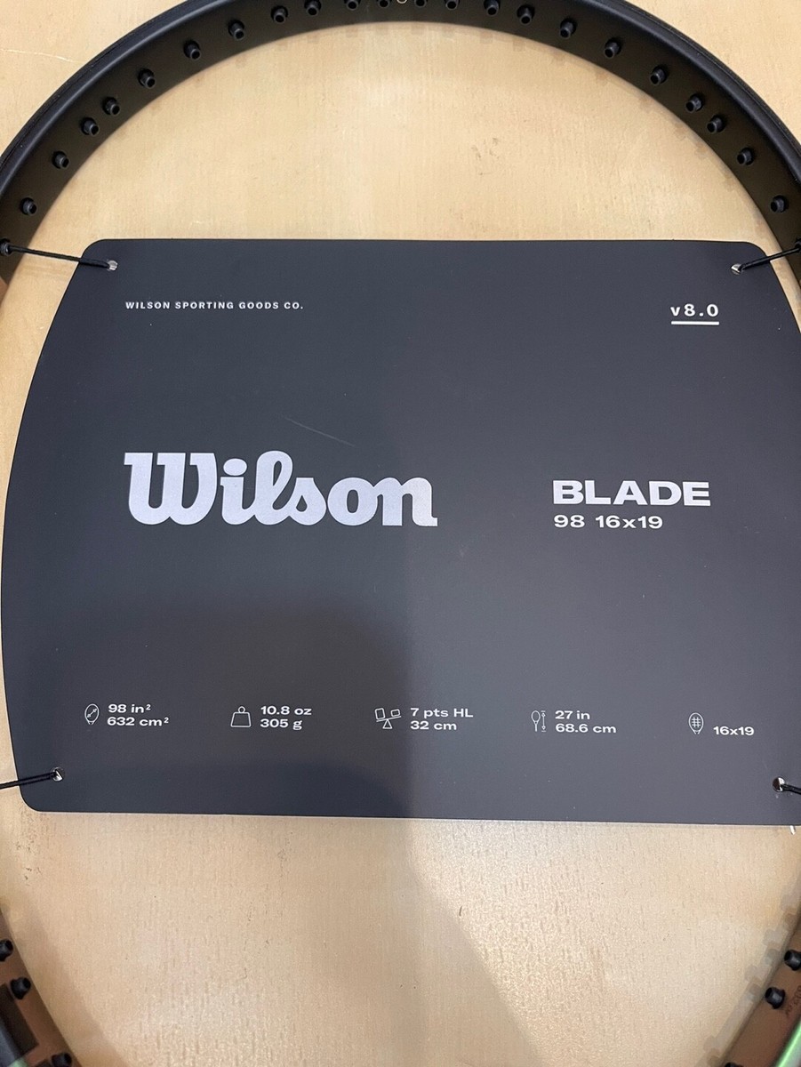 Wilson Blade 98 V8.0 Tennis Racket Racquet 98sq 305g 16x19 G3