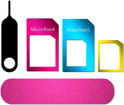 Sim Karten Adapter Set für Handy Tablet Simadapter + Nadel nano, micro, mini - 第 3/4 張圖片