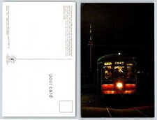 Toronto Ontario TTC PETER WITT CAR 2766 CN TOWER AT NIGHT Postcard U1029