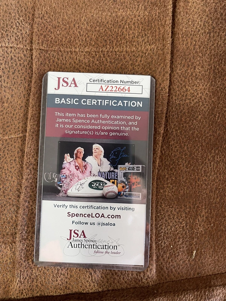 Jim Plunkett autographed football Raiders Patriots JSA coa With Display Case - Image 3 of 4