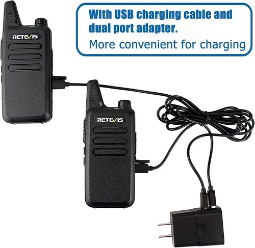 Retevis RT22 UHF 2W Walkie Talkie Long Range Two Way Radio Church/School*10+USB - Picture 9 of 11