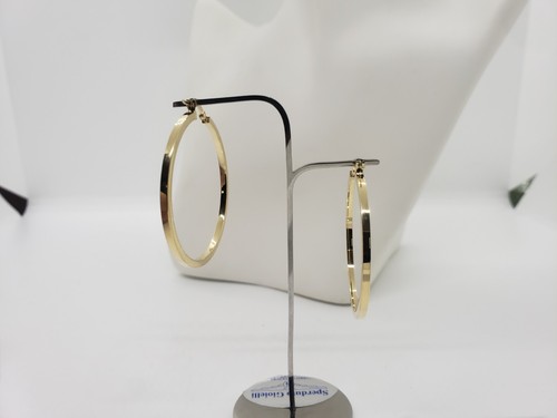 Pendientes de Aro A Sección Cuadrado de Oro Amarillo 750 18KT 3,1 Gramos (6019) - Imagen 4 de 11