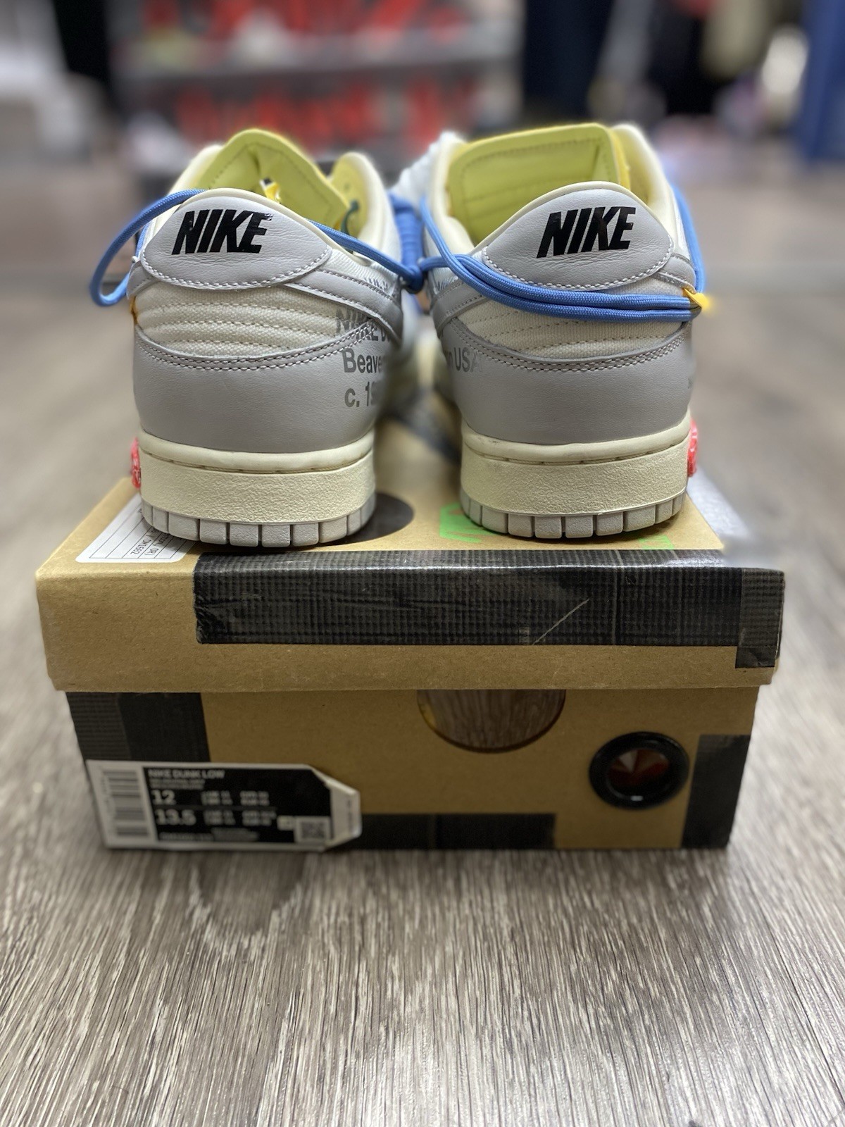 OFF WHITE X NIKE Taglia 12 Nike Off White x Dunk Low Lotto 10 di 50