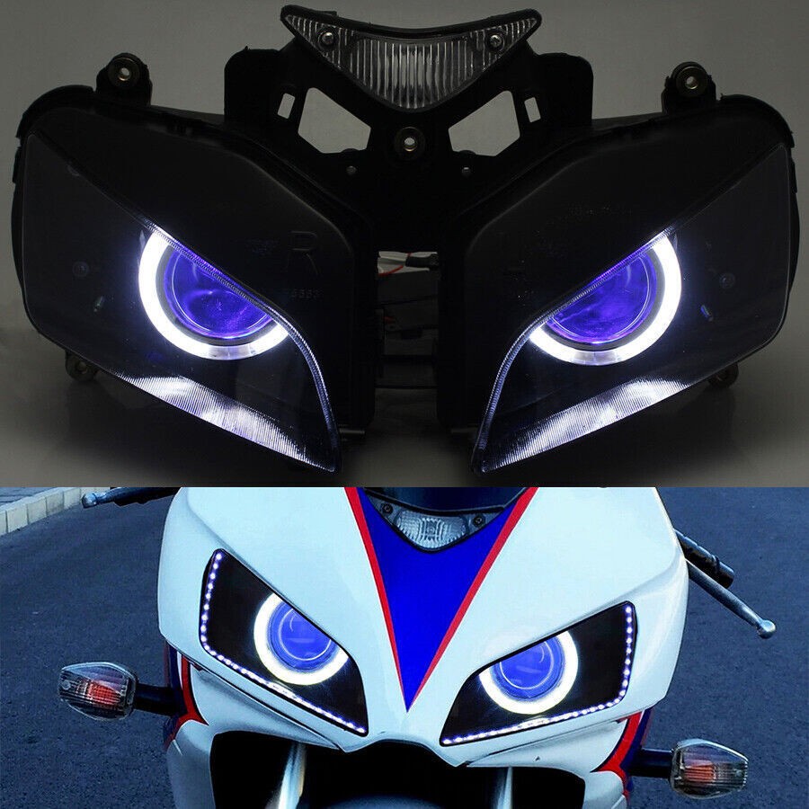 Headlight Assembly Projector Angel Devil Eye Lamp For Honda CBR1000RR 2004-2007