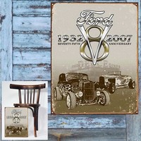Ford Schild Hot Rod Oldtimer 30 X 40 Groß Vintage Deuce Us-Car Auto Motiv *905