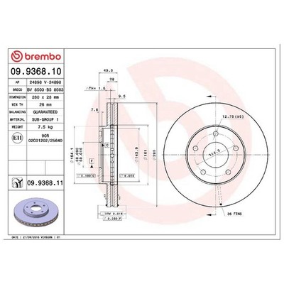 2x Bremsscheibe vorne für Nissan Maxima-Maxima QX A33 Primera P12 WP12 | 262422