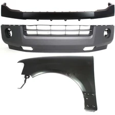 7L1Z17D957AA, 7L1Z17D957APTM, FL1Z16006A CAPA Bumper Covers Fascias Set of 3