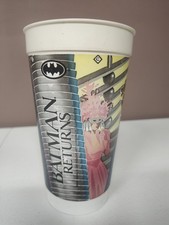 Vtg Batman Returns McDonald's Coca Cola 1992 Souvenir Plastic Drinking Cup