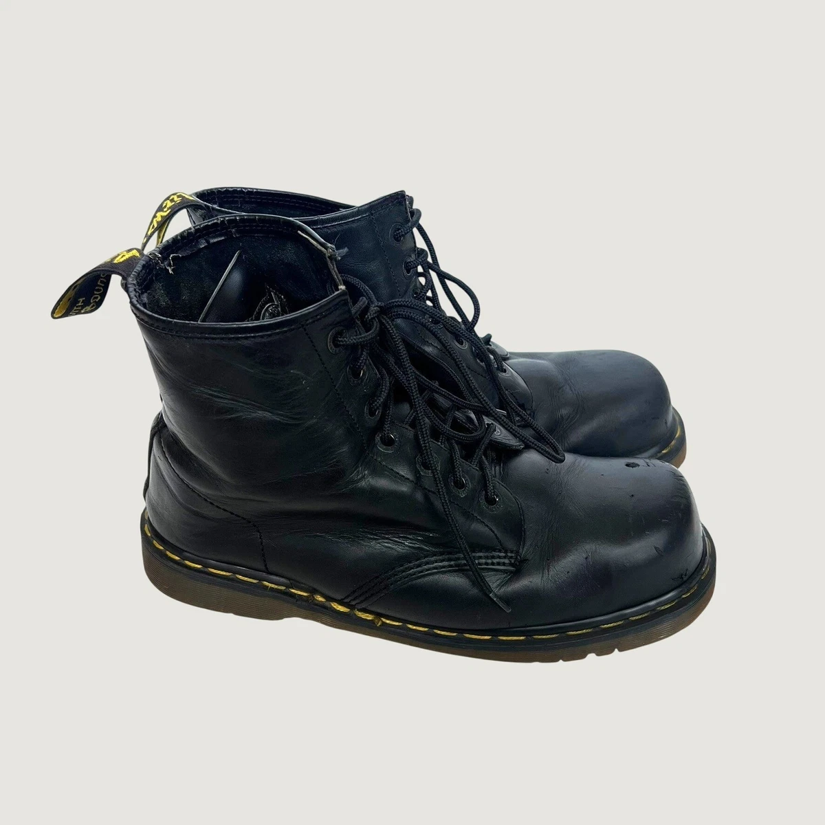 Vtg Dr. Martens 1919 Steel Toe Boots Leather Made in England 10 Eye Men 11 Biker dr martens 1919 products for sale | eBay main image 3