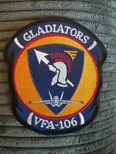 USN VFA-106 Gladiators Patch - Sew On, 4"x4.5" Patch