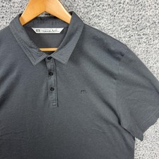 Travis Mathew Shirt Mens XL Gray Polo Golf Performance Pima Cotton Blend Casual