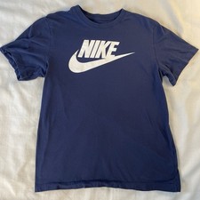 Nike Shirt Men's Medium Blue T Shirt Logo The Nike Tee Short Sleeve Crew Neck