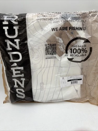GRUNDENS CLIPPER 116 WHITE COMMERCIAL FISHING BIB BRAND NEW FREE SHIPPING Size S