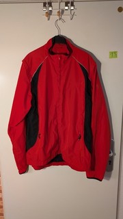 VAUDE Radjacke / Windjacke Herren Gr. XXL – Rot/Schwarz (Lange Ärmel)