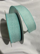 10 Yards 1.5 Inch Wired Turquoise Teal Robin Egg Blue Easter Spring Ribbon