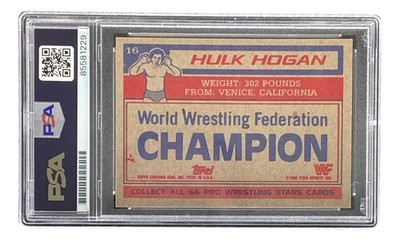 Hulk Hogan Signed 1985 Topps #16 WWF WWE Rookie Card PSA | eBay