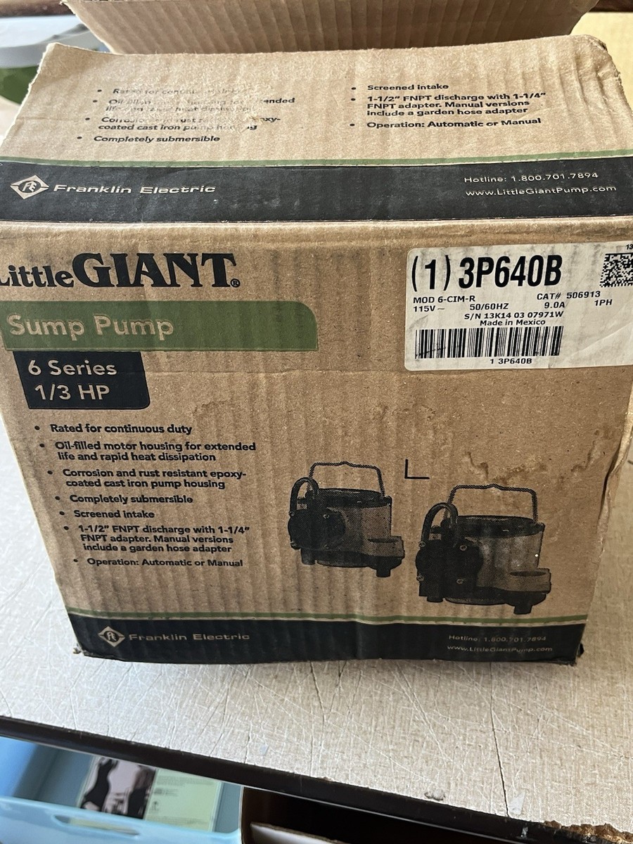 Little Giant Pump Co. 6-CIM-R Basement Sump Pump 506913 | eBay
