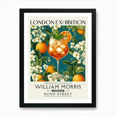 Aperol Spritz Cocktail Druck Willia gerahmt Wandbild Poster Leinwanddruck Bild