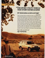 1991 Toyota Land Cruiser Vintage Print Ad