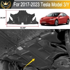 Rear Engine Under Cover Aero Splash Shield Guard Fit For 17-23 Tesla Model 3/Y