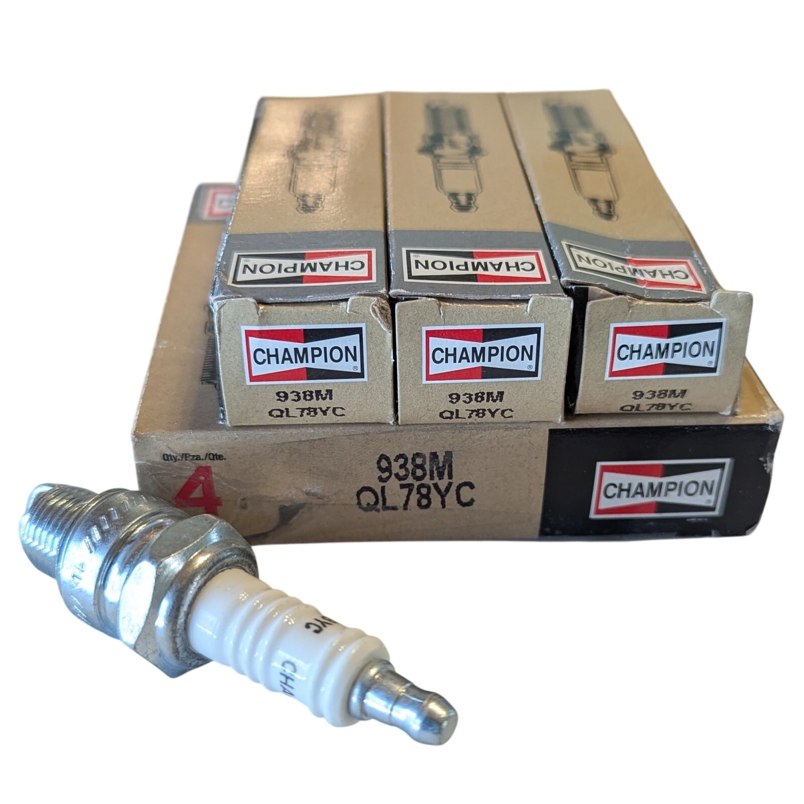 Champion QL78YC Marine Spark Plugs 7-Pack OEM Copper Core Boat Engine Tune-Up