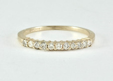 .22 ctw Round Cut Diamond Prong-Set Wedding Band Ring 14k Yellow Gold Size 7