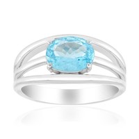 Cavill Blauer Apatit Ring 1,02Ct Ovalschnitt 925 Sterling Silber Damen Schmuck