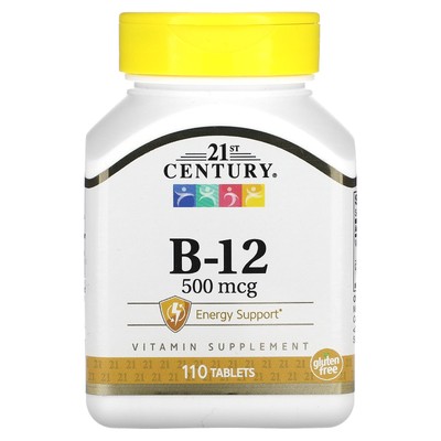 Vitamin B-12, 500 mcg, 110 Tablets