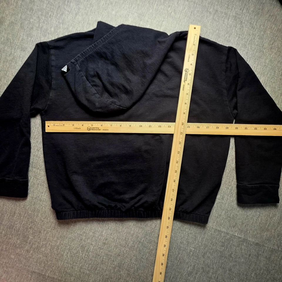 Sudadera con capucha negra recortada Adidas - Juvenil L (14) - Ideal para adolescentes/adultos pequeños Foto 2 de 4