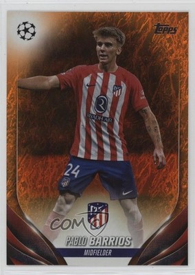 2023 Topps UEFA Club Competitions Jade Edition Orange 16/25 Pablo Barrios 1f8v