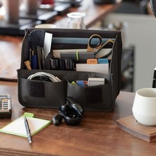 Hobonichi techo stappo Canvas Black Stand Storage Box Stationery NEW