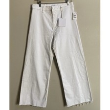 NWT Pistola Snow White Wash Penny High Waist Raw Hem Wide Leg Jeans Size 29