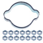 20 Stück Doppelohr-Schlauchbefestigungsklemmen – 15–18 mm