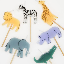Jungle Animal Candles Pack of 6 