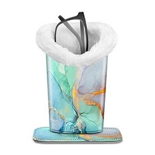 Plush Lined Eyeglasses Holder, Glasses Stand Case, Anti-scratch Emerald Marble