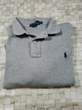 Polo By Ralph Lauren Mens Striped Gray Polo Shirt XL X-Large 100 Cotton