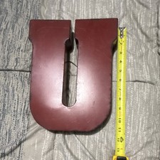 Large Red Metal Letter U Wall Plaque Decorative Ready to Hang Matte Finish