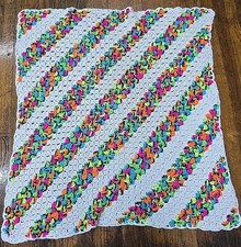 Hand Crochet Baby Crib Blanket Afghan Throw