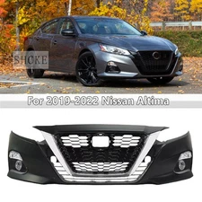Primed Front Bumper Cover & Grille Assembly Kit For 2019-2022 Nissan Altima