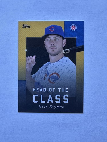 2022 Topps X Wander Franco Head of the Class Kris Bryant Gold 1/1 #75 Cubs - Picture 6 of 7