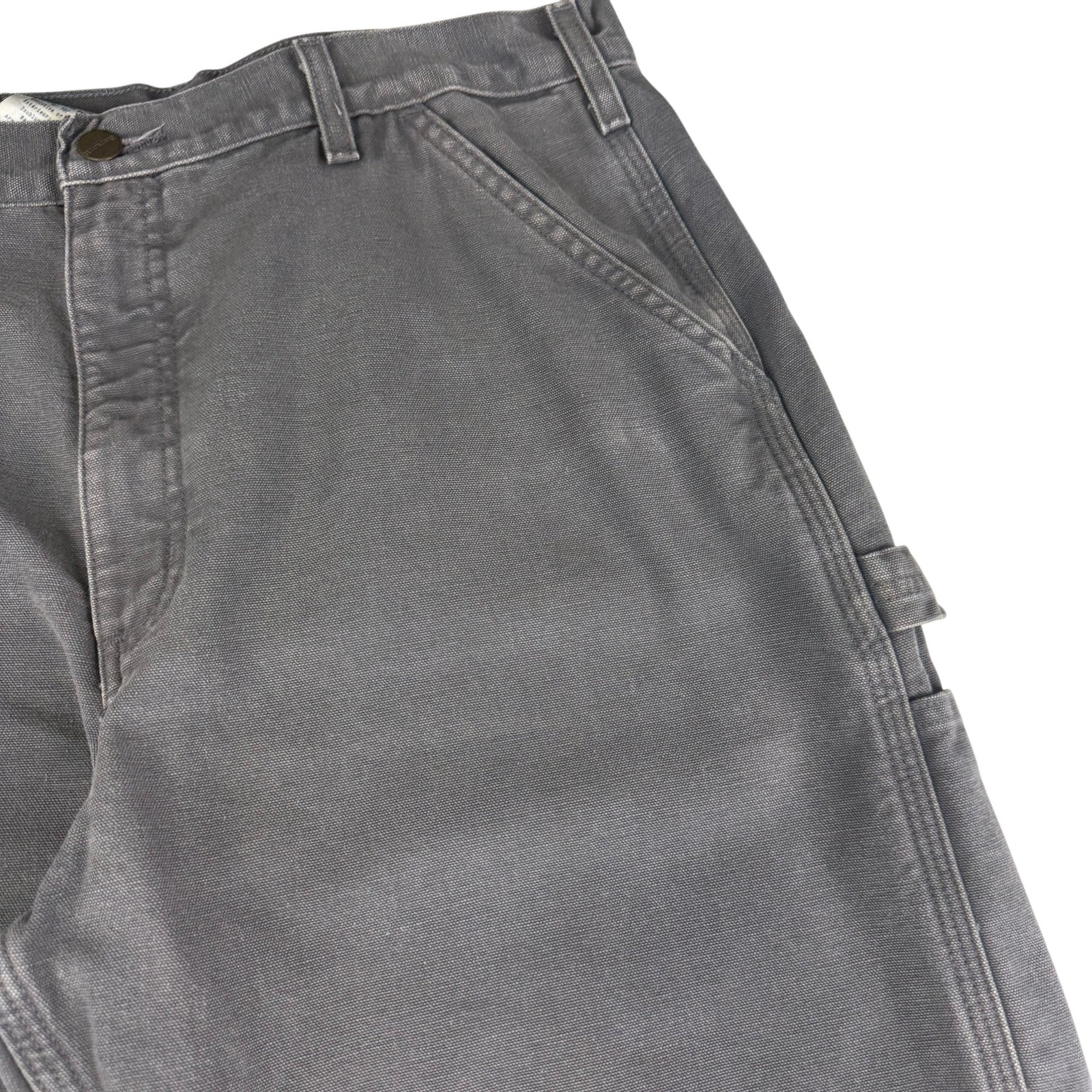 Carhartt Carpenter Trousers Mens W36 L32 Grey Cotton Flannel Lined Workwear Jean image 6
