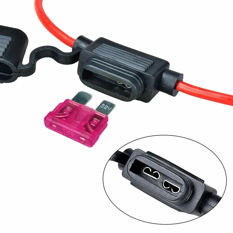 Держатель предохранителя линейный калибр 10 водонепроницаемый с автоматическим лезвием ATC 10A/15A/30A/40A - Изображение 4 из 4