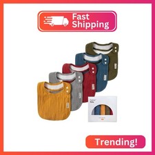 Muslin Bibs for Baby Boys Girls,Organic Muslin Baby Bib for Drooling and Teethin