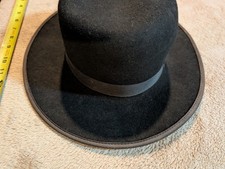 Authentic Mullets Footwear Fur Felt Bowler Derby Hat Mens Amish Long Sz 6 7/8