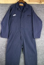 Berco Durable Press Made in USA Navy Coveralls Pockets Zip/Snap Closure XXL