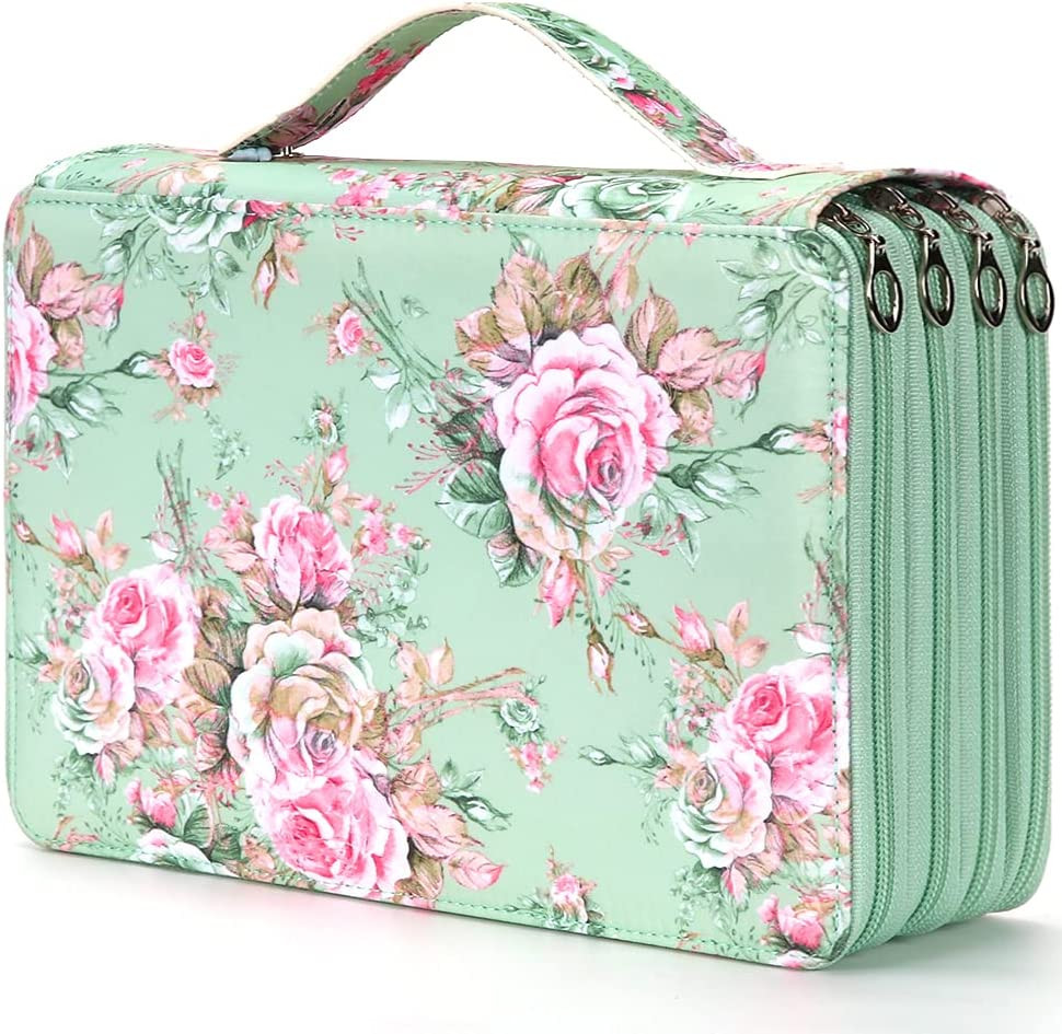 Colored Pencil Case - 200 Slots Pencil Holder with Zipper Cl