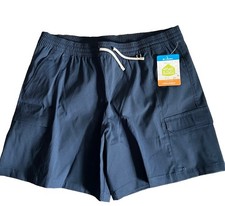 Columbia Omni-shield Blue Navy Ridge Utility Shorts Youth Size XL Tech Trail