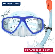Youth Snorkel Set for Ages 7-16, Snorkeling Gear for Kids with Panoramic View Ma